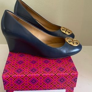 Navy Tory Burch wedge